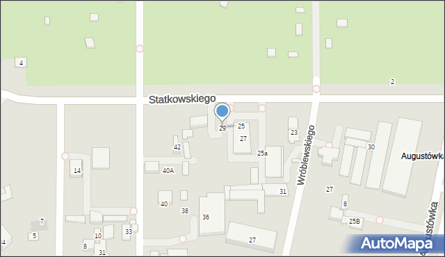 Warszawa, Statkowskiego Romana, 29, mapa Warszawy