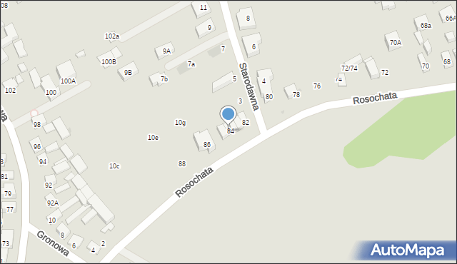 Warszawa, Starodawna, 1c, mapa Warszawy