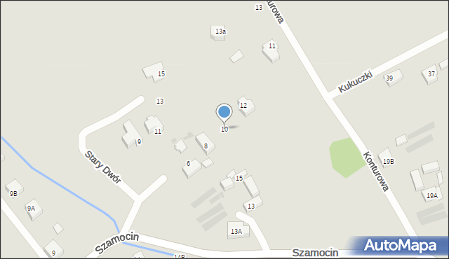 Warszawa, Stary Dwór, 10, mapa Warszawy