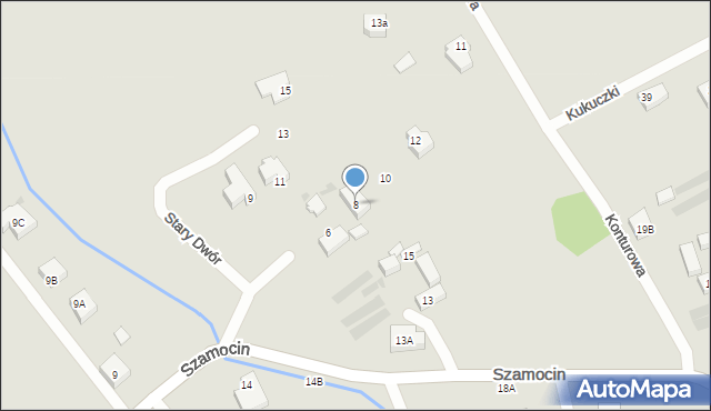 Warszawa, Stary Dwór, 8, mapa Warszawy