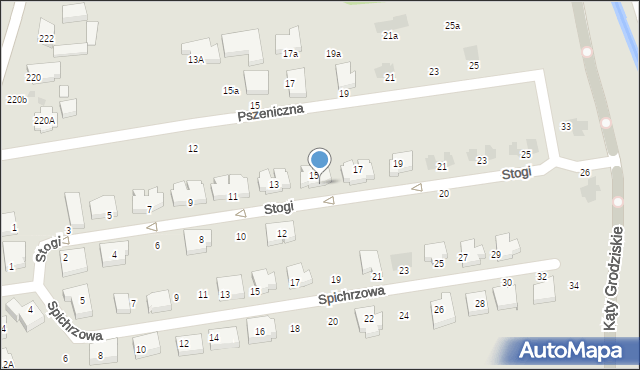 Warszawa, Stogi, 15a, mapa Warszawy