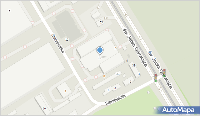 Warszawa, Staniewicka, 10, mapa Warszawy