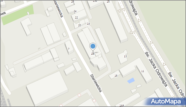 Warszawa, Staniewicka, 18i, mapa Warszawy