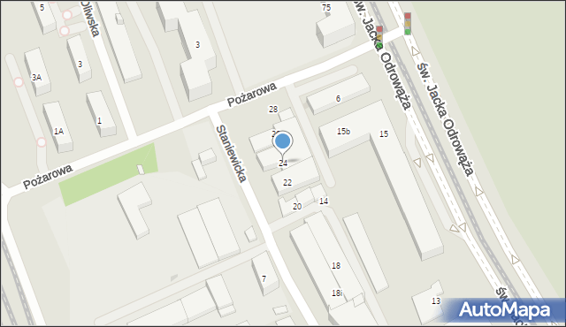 Warszawa, Staniewicka, 24, mapa Warszawy