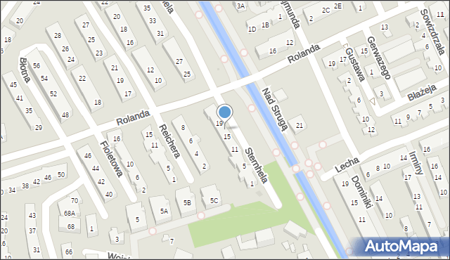 Warszawa, Sternhela Henryka, 17, mapa Warszawy