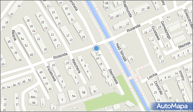 Warszawa, Sternhela Henryka, 21, mapa Warszawy
