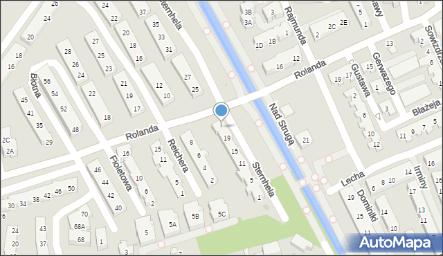 Warszawa, Sternhela Henryka, 23, mapa Warszawy