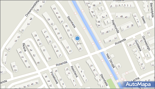 Warszawa, Sternhela Henryka, 27, mapa Warszawy