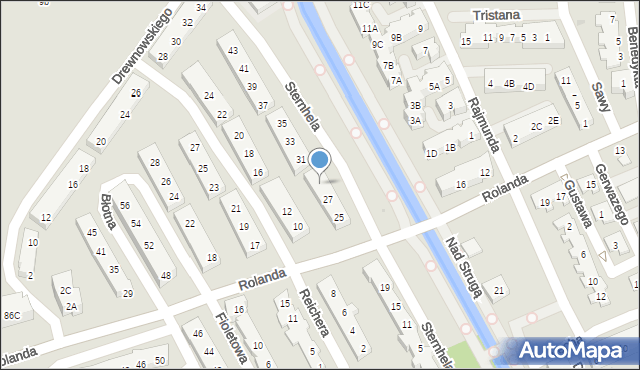 Warszawa, Sternhela Henryka, 29, mapa Warszawy