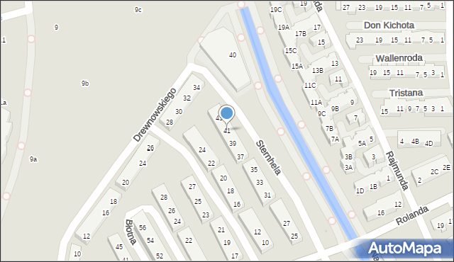 Warszawa, Sternhela Henryka, 41, mapa Warszawy