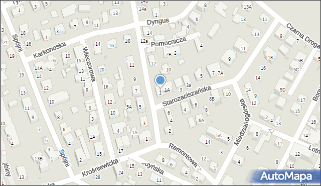 Warszawa, Starozaciszańska, 1, mapa Warszawy