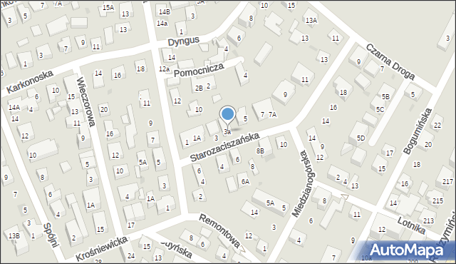 Warszawa, Starozaciszańska, 3a, mapa Warszawy