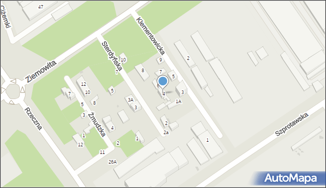 Warszawa, Sterdyńska, 4, mapa Warszawy