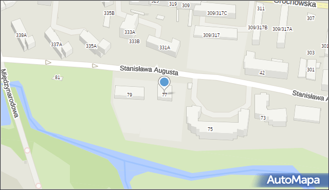 Warszawa, Stanisława Augusta, 77, mapa Warszawy