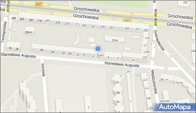 Warszawa, Stanisława Augusta, 10, mapa Warszawy