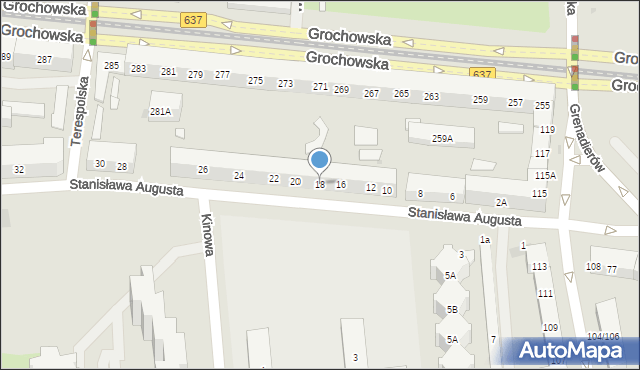 Warszawa, Stanisława Augusta, 18, mapa Warszawy