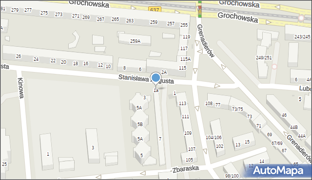 Warszawa, Stanisława Augusta, 1a, mapa Warszawy