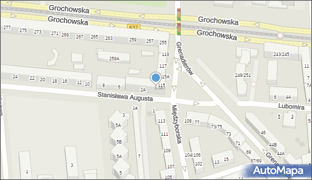 Warszawa, Stanisława Augusta, 2, mapa Warszawy