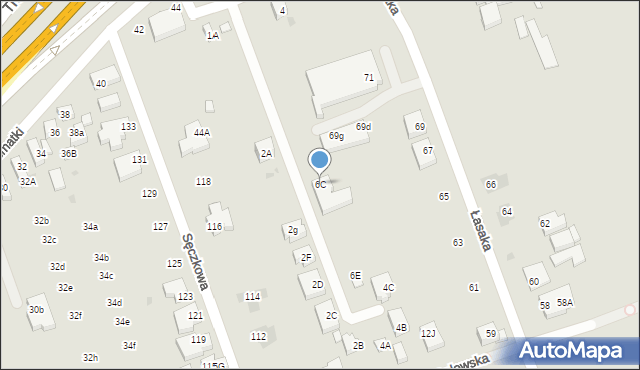 Warszawa, Stoczniowców, 6C, mapa Warszawy