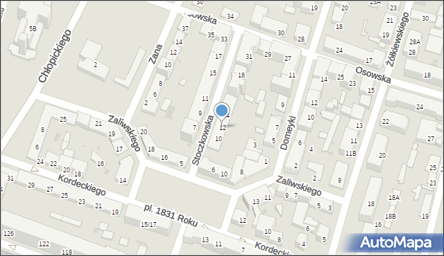 Warszawa, Stoczkowska, 12, mapa Warszawy