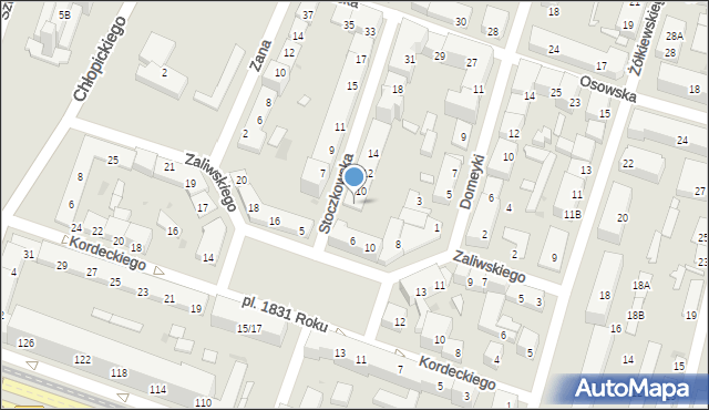 Warszawa, Stoczkowska, 8, mapa Warszawy