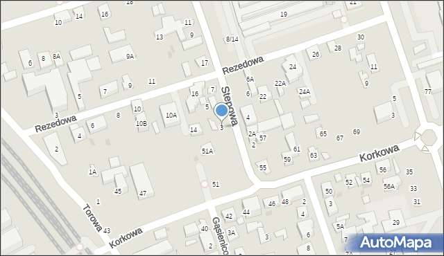 Warszawa, Stepowa, 3, mapa Warszawy