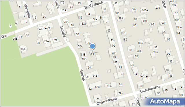 Warszawa, Strusia Józefa, 68, mapa Warszawy