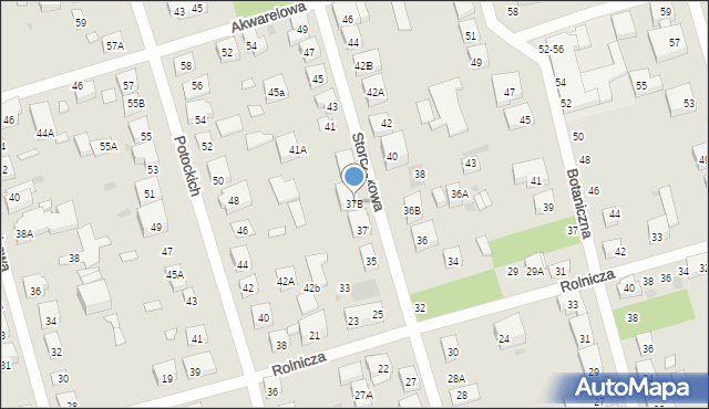 Warszawa, Storczykowa, 37B, mapa Warszawy