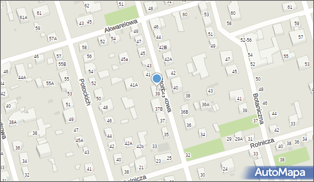 Warszawa, Storczykowa, 39b, mapa Warszawy