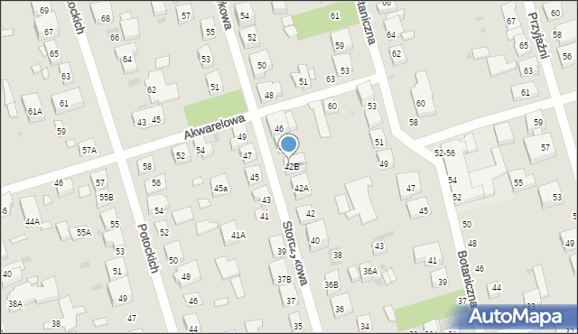 Warszawa, Storczykowa, 42C, mapa Warszawy