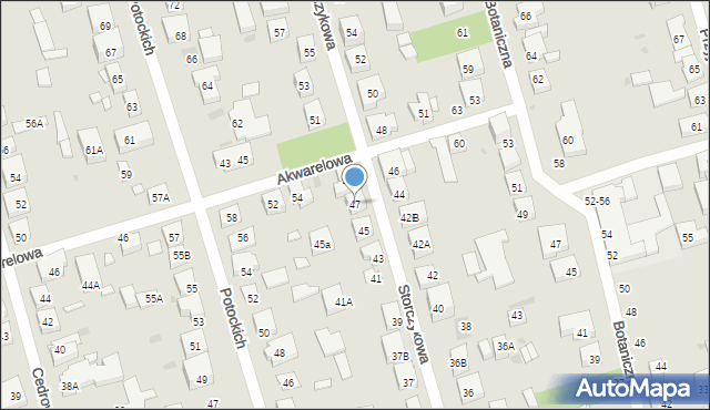 Warszawa, Storczykowa, 47, mapa Warszawy