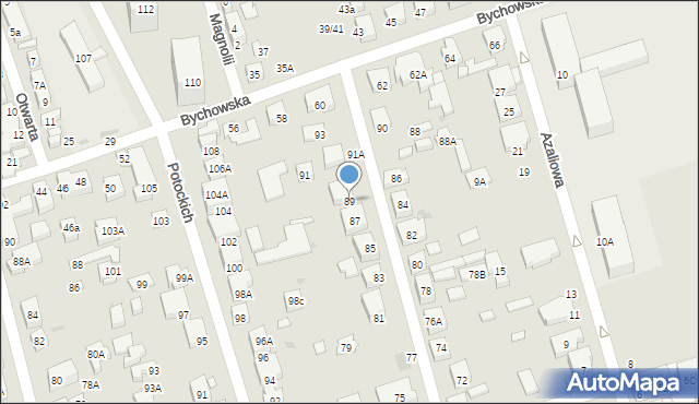 Warszawa, Storczykowa, 89, mapa Warszawy