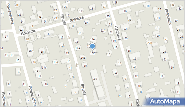 Warszawa, Strusia Józefa, 10C, mapa Warszawy