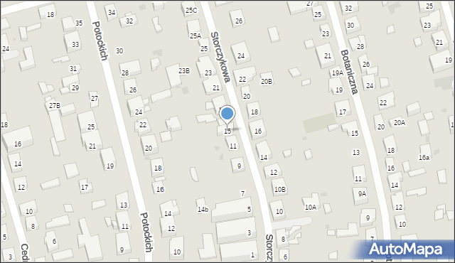 Warszawa, Storczykowa, 15, mapa Warszawy