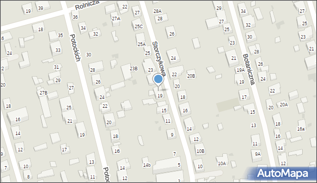 Warszawa, Storczykowa, 19A, mapa Warszawy