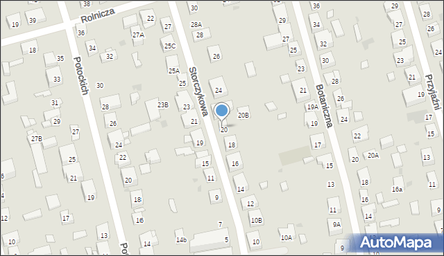Warszawa, Storczykowa, 20A, mapa Warszawy