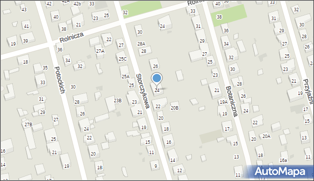 Warszawa, Storczykowa, 24, mapa Warszawy