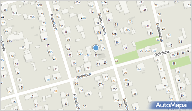 Warszawa, Storczykowa, 33, mapa Warszawy