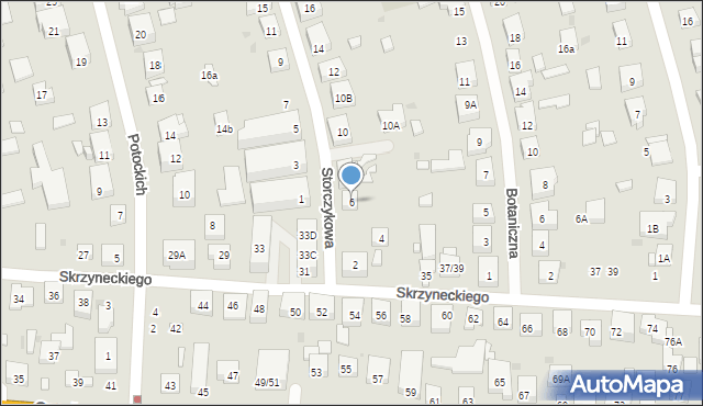 Warszawa, Storczykowa, 6, mapa Warszawy