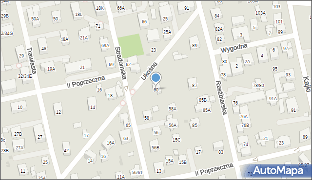 Warszawa, Stradomska, 60, mapa Warszawy