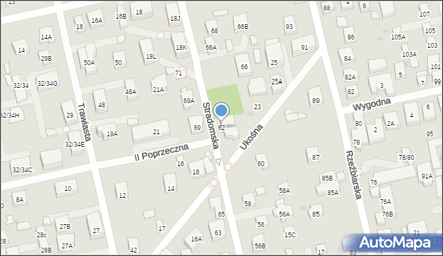 Warszawa, Stradomska, 62, mapa Warszawy