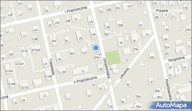 Warszawa, Stradomska, 69B, mapa Warszawy