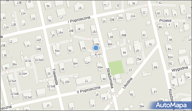 Warszawa, Stradomska, 71, mapa Warszawy