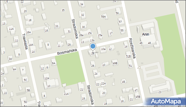 Warszawa, Stradomska, 28, mapa Warszawy