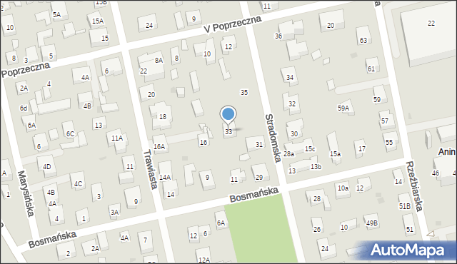 Warszawa, Stradomska, 33, mapa Warszawy