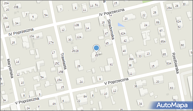 Warszawa, Stradomska, 43, mapa Warszawy