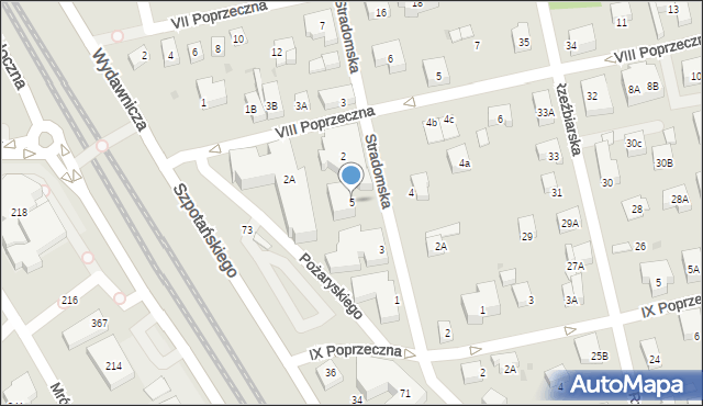 Warszawa, Stradomska, 5, mapa Warszawy