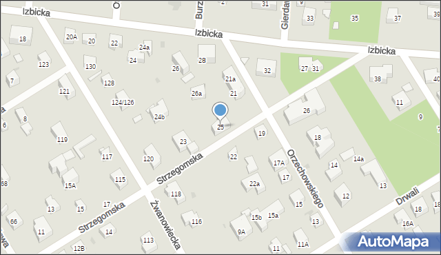 Warszawa, Strzegomska, 25, mapa Warszawy
