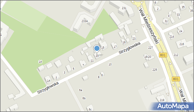 Warszawa, Strzygłowska, 13, mapa Warszawy