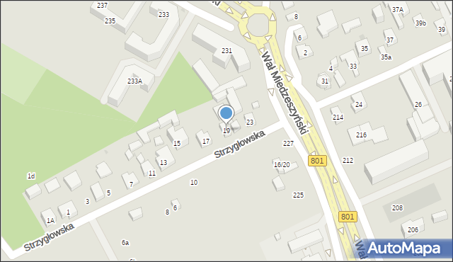 Warszawa, Strzygłowska, 19, mapa Warszawy